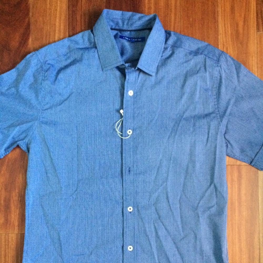 Vince Camuto s/s button down casual  Blue Med